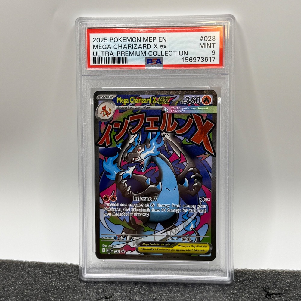 Pokemon Mega Charizard X ex 023 Ultra-Premium Collection PSA 9 Mint 2025 Graded